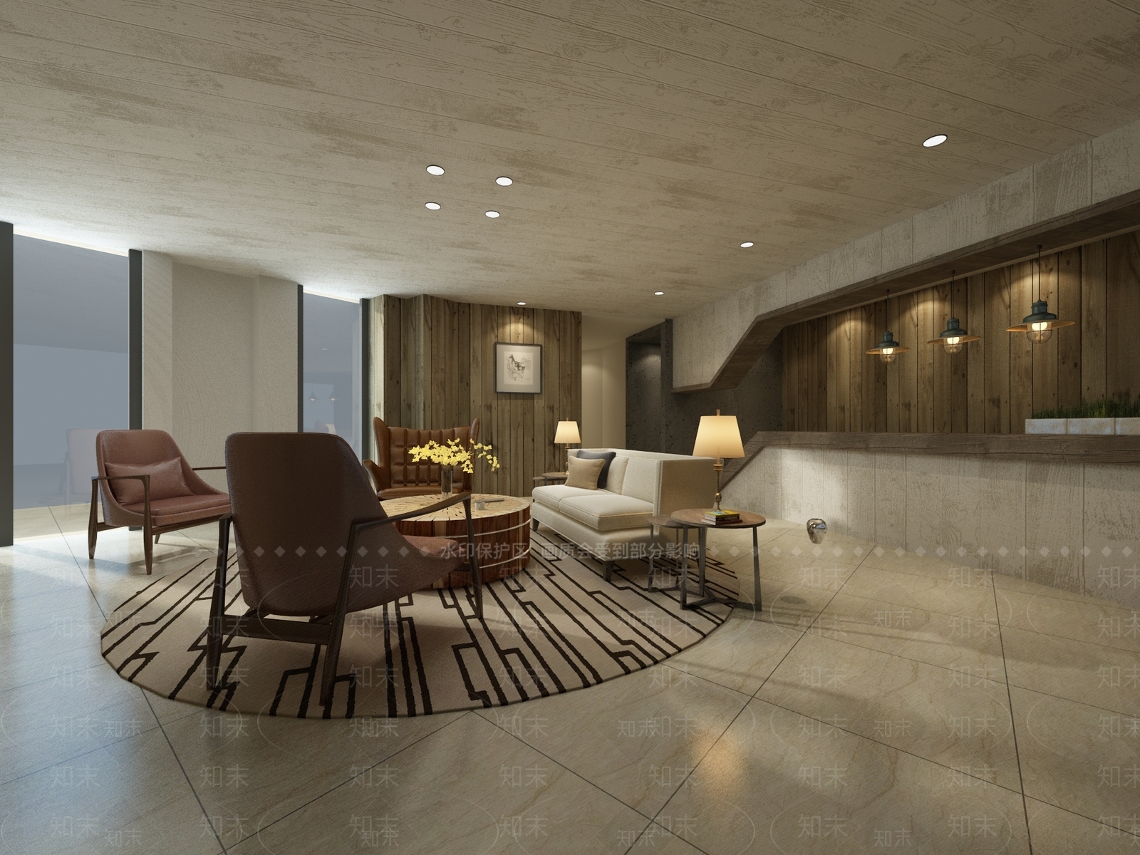 现代接待室3D模型下载【ID:1167160240】