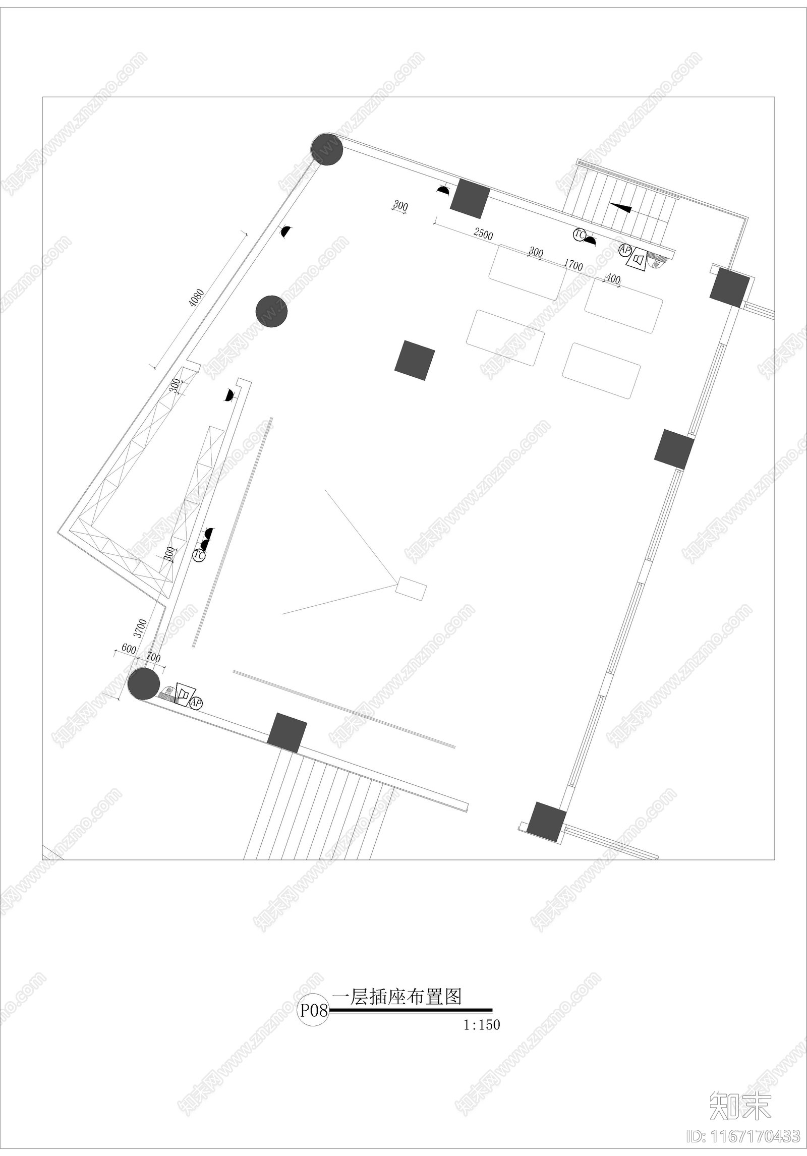 现代教室cad施工图下载【ID:1167170433】