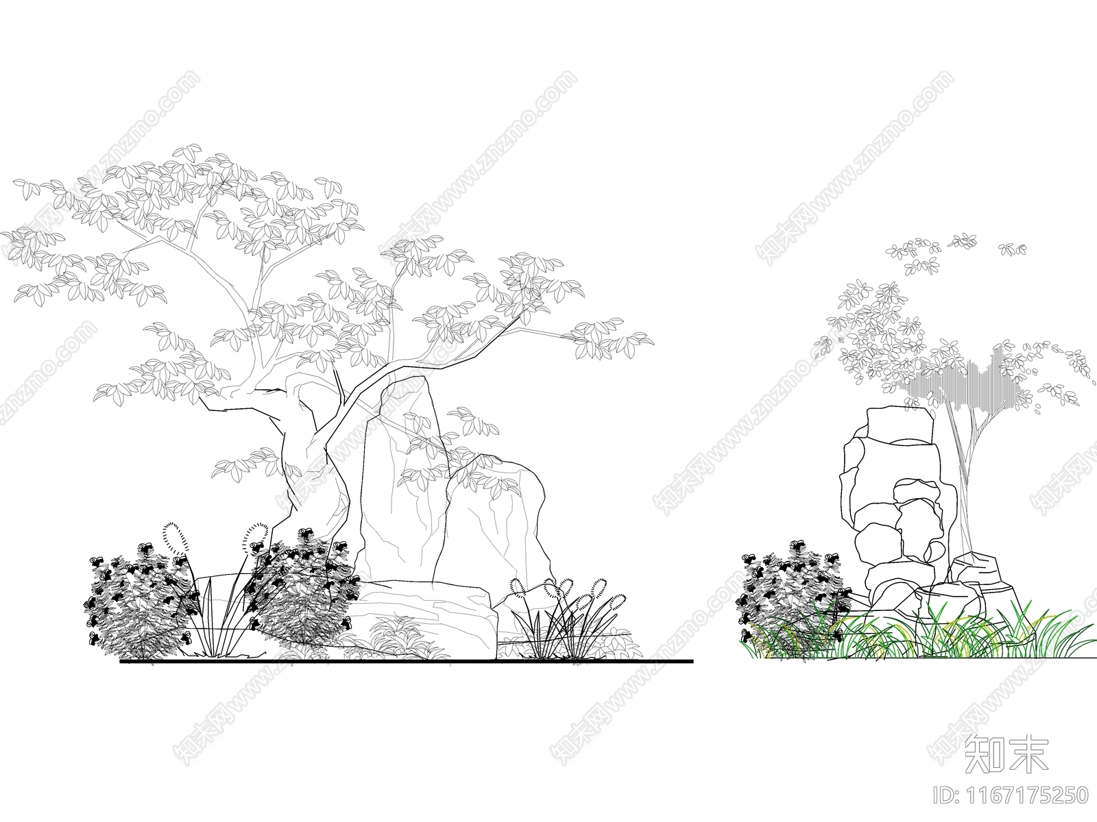 新中式中式庭院cad施工图下载【ID:1167175250】