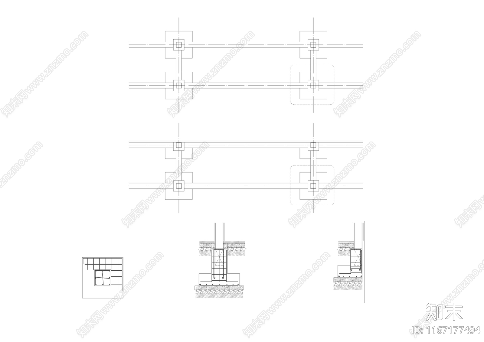 现代新中式庭院cad施工图下载【ID:1167177494】