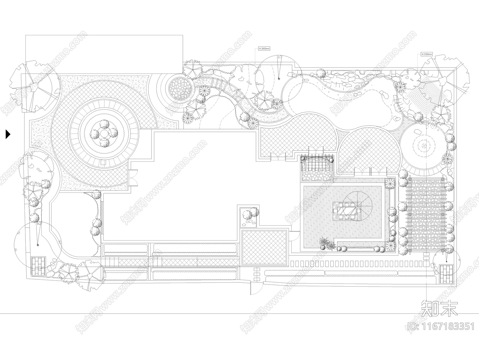 中式庭院施工图下载【ID:1167183351】