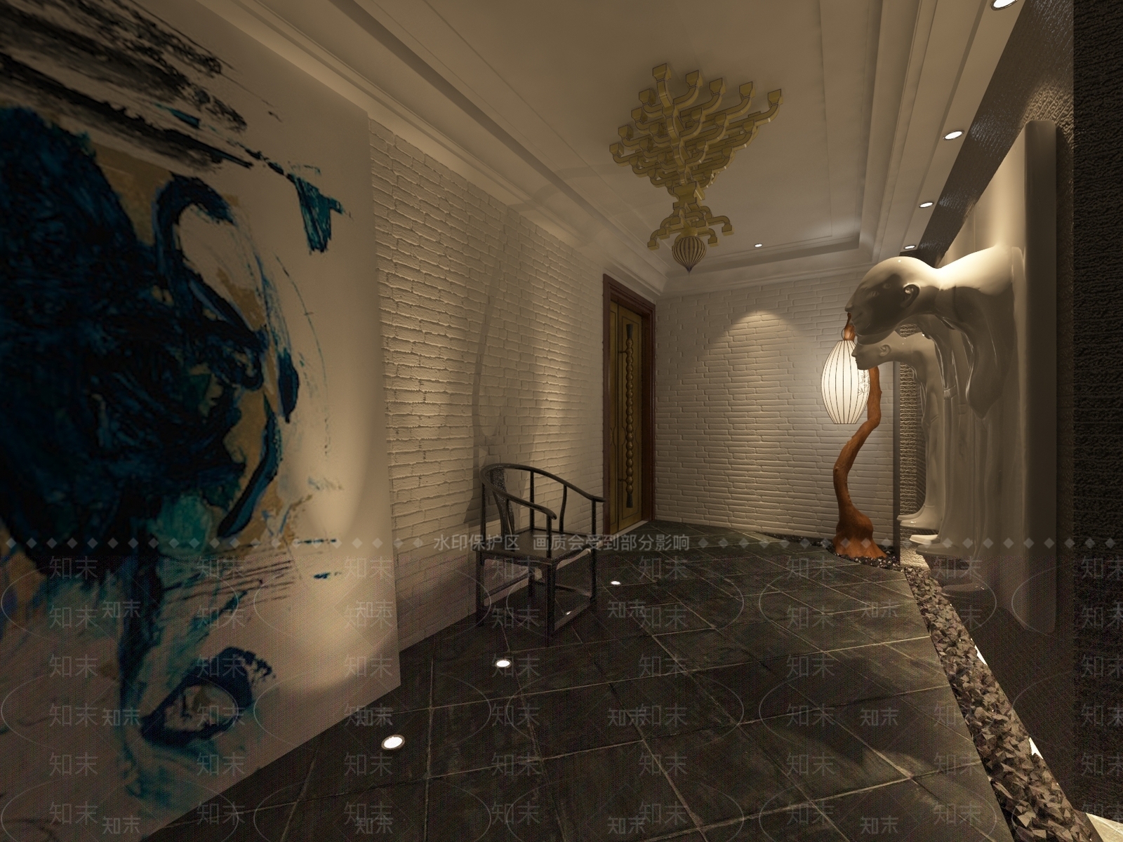 新中式茶馆3D模型下载【ID:1167196256】
