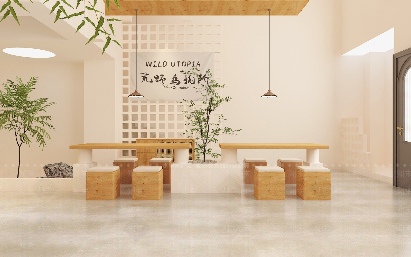 侘寂奶茶店SU模型下载【ID:1167196906】