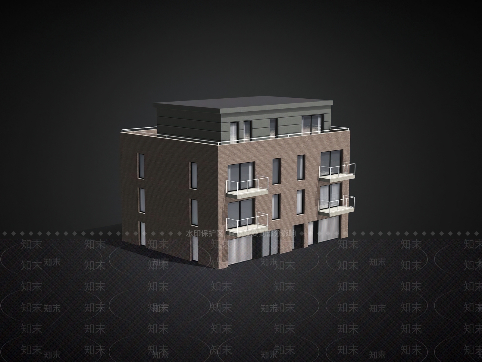 现代办公楼3D模型下载【ID:1167205278】