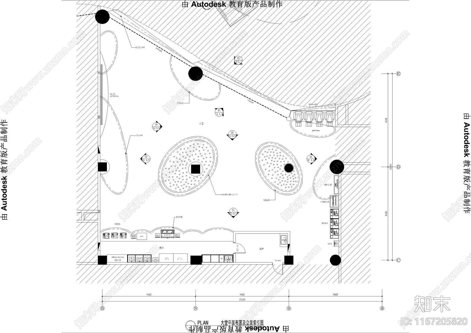 现代电影院cad施工图下载【ID:1167205820】