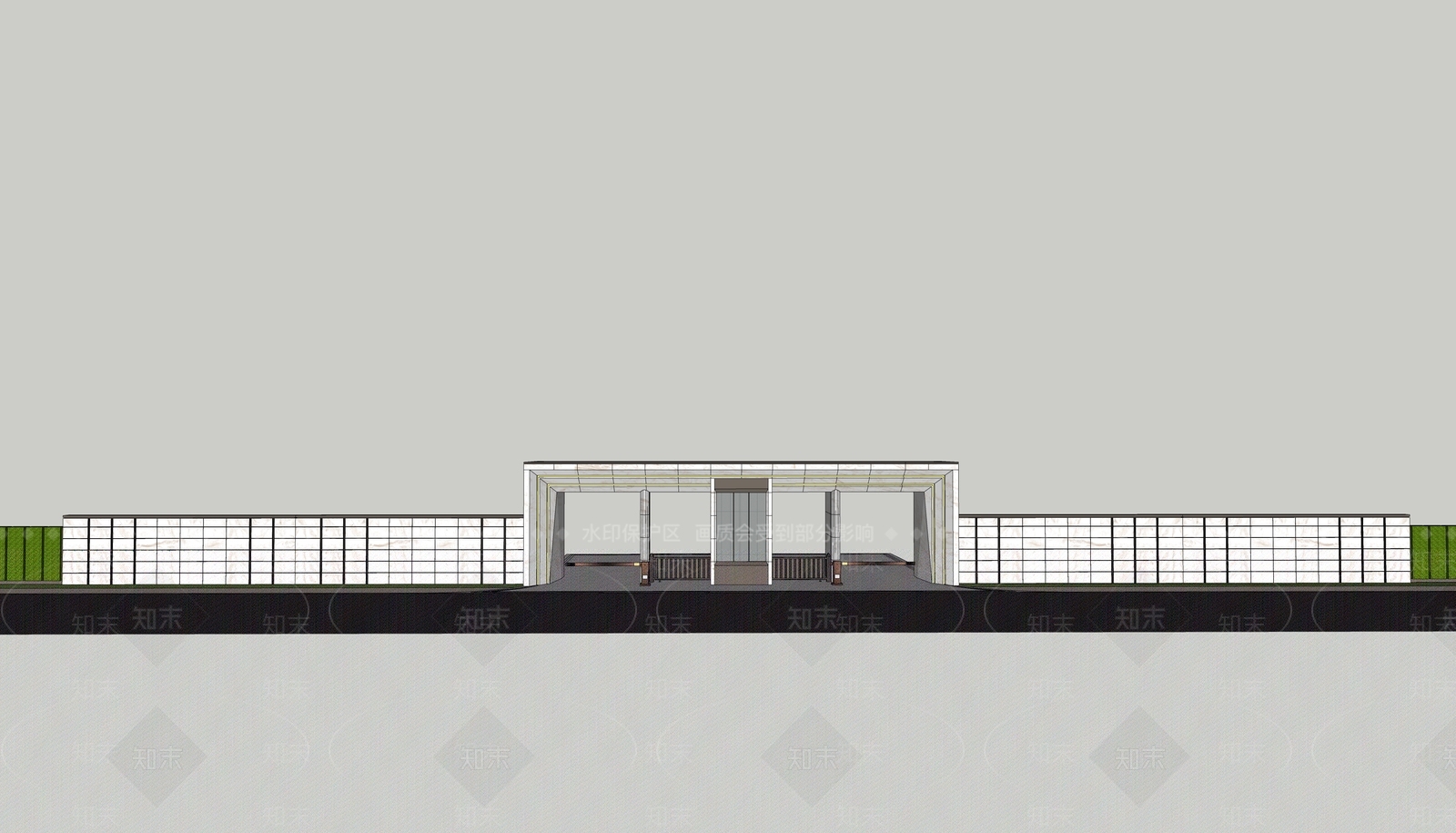 现代入口大门SU模型下载【ID:1167206840】