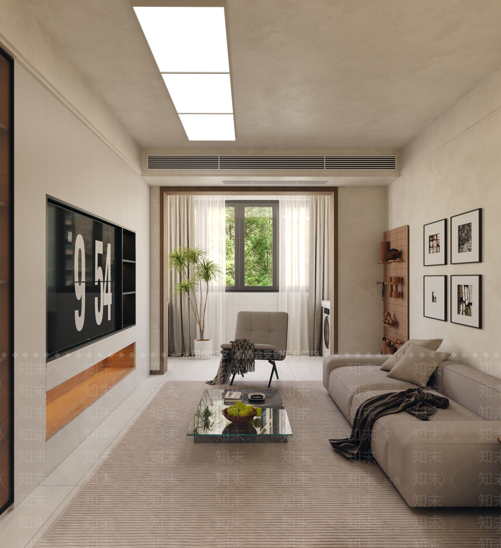 现代侘寂家居客厅3D模型下载【ID:1167207783】