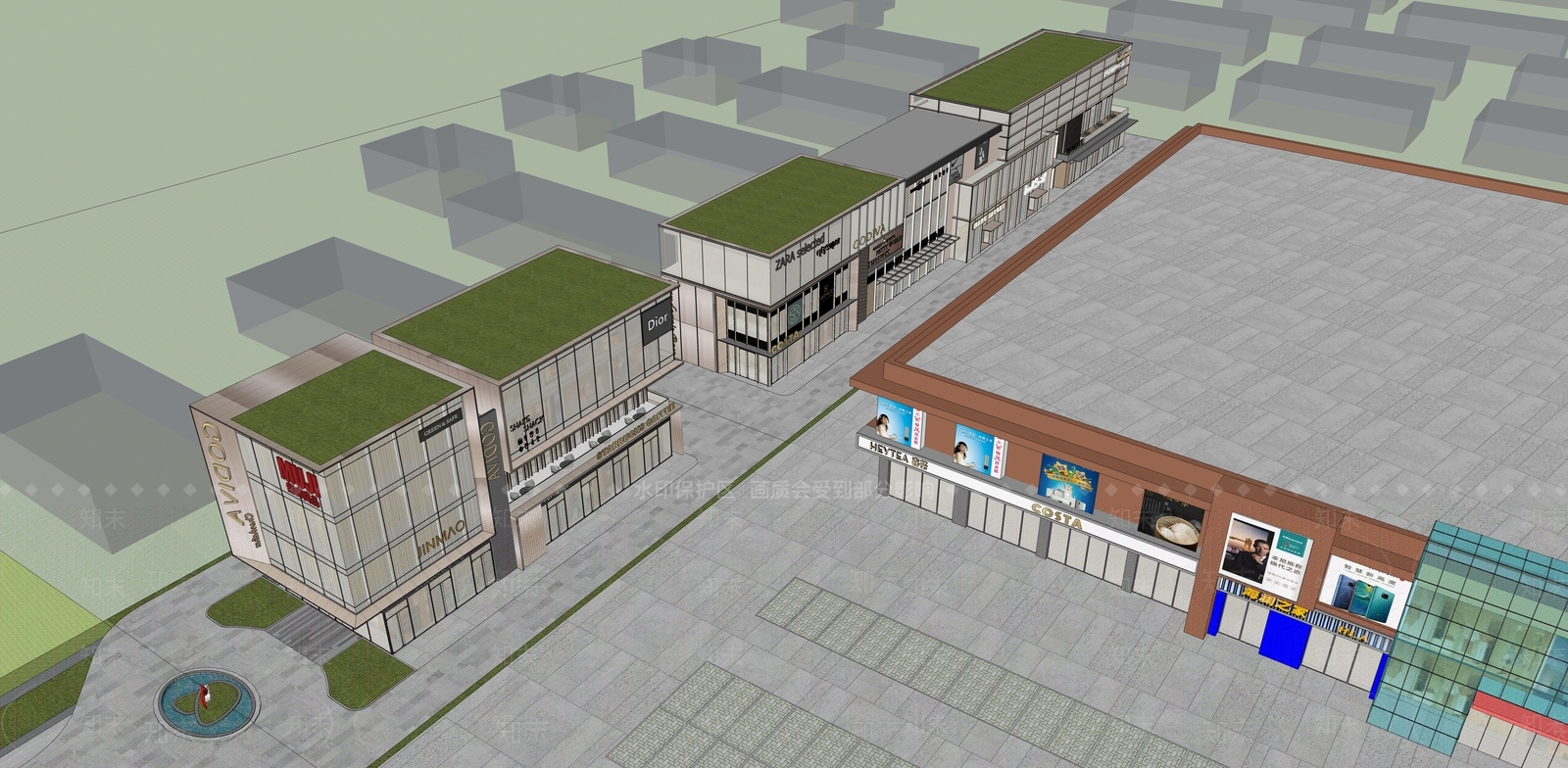 现代其他商业建筑SU模型下载【ID:1167217858】