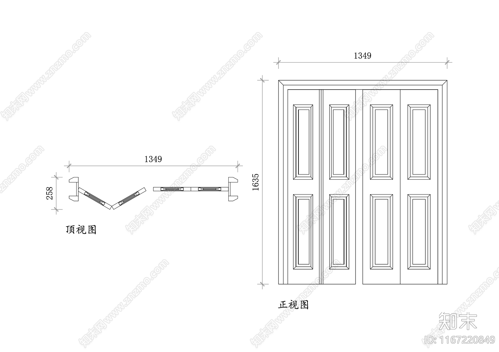 欧式门cad施工图下载【ID:1167220849】