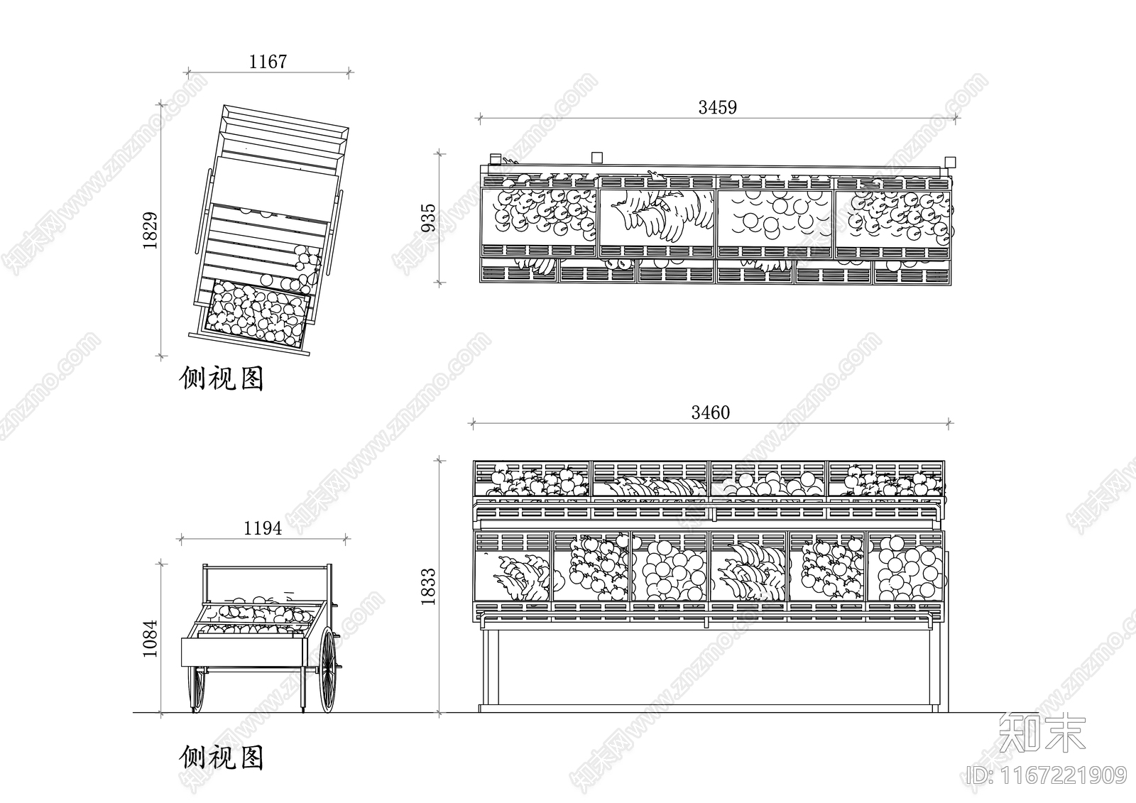 现代摊位施工图下载【ID:1167221909】