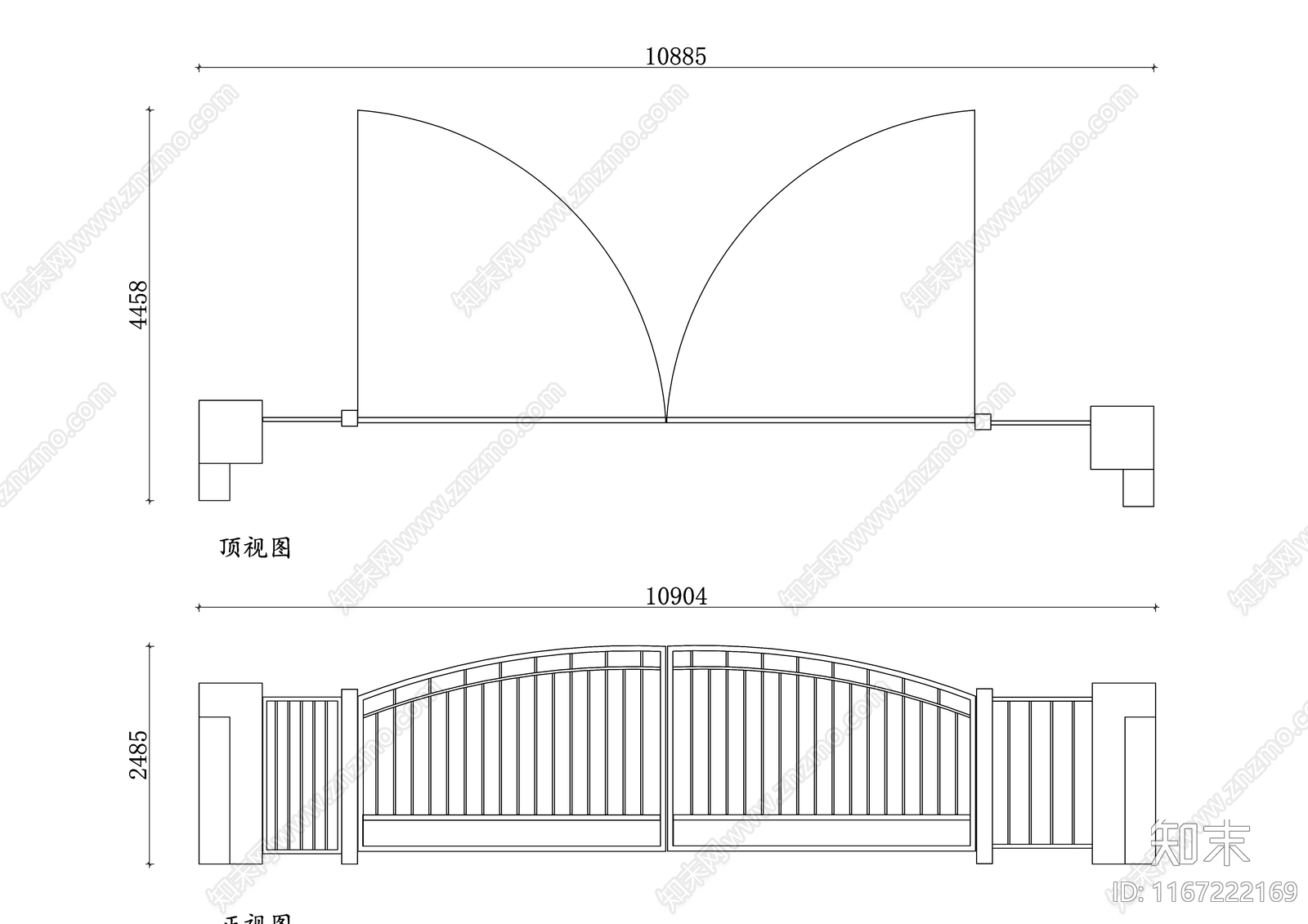 现代庭院cad施工图下载【ID:1167222169】