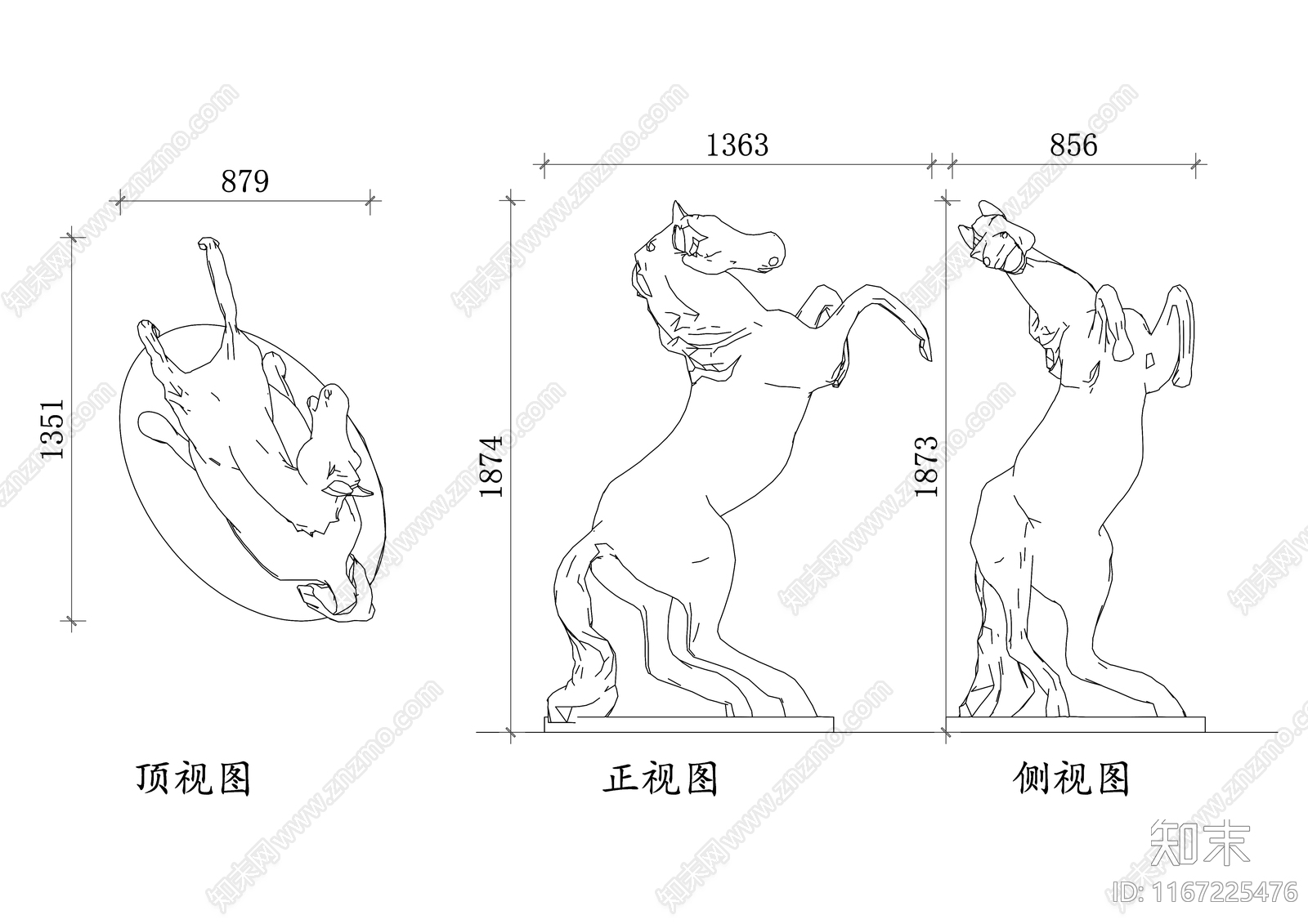 现代广场cad施工图下载【ID:1167225476】