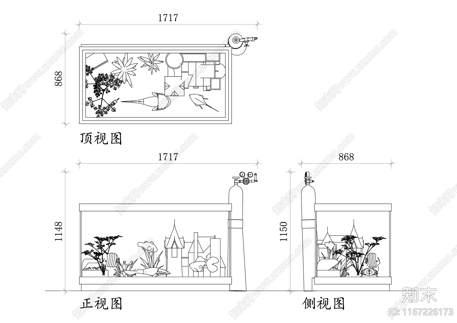 现代室内景观施工图下载【ID:1167226173】