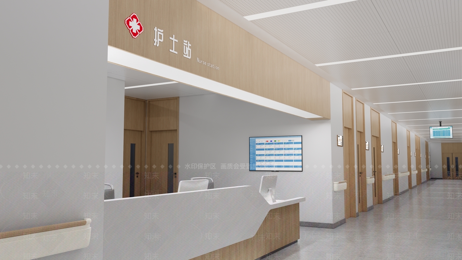 现代医院SU模型下载【ID:1167231701】