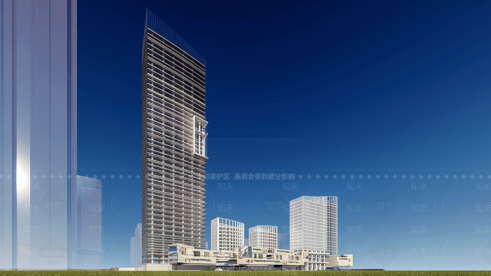 现代简约商场建筑SU模型下载【ID:1167237808】