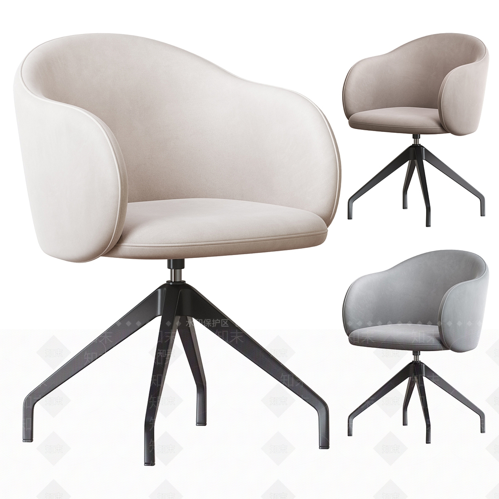 现代简约办公椅SU模型下载【ID:1167237485】