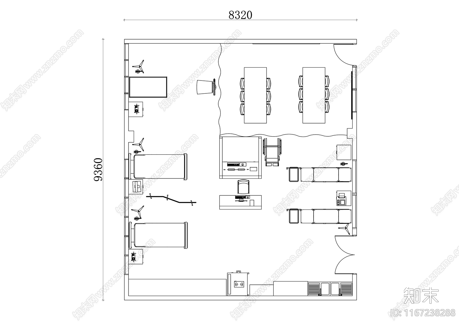 现代医院cad施工图下载【ID:1167238288】