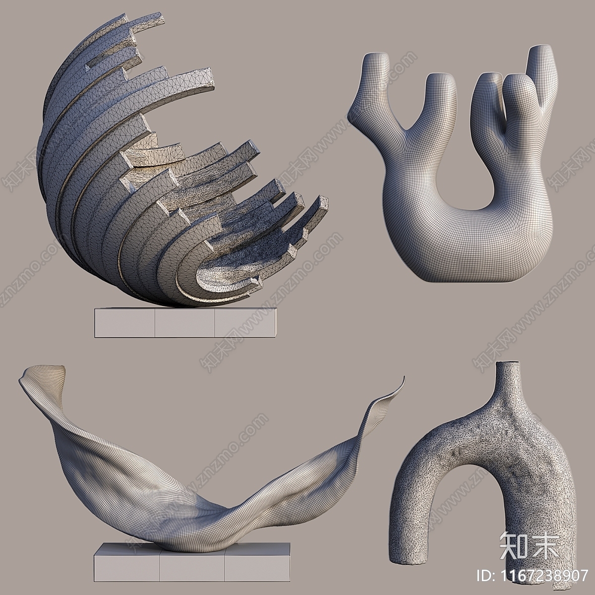 雕塑摆件3D模型下载【ID:1167238907】