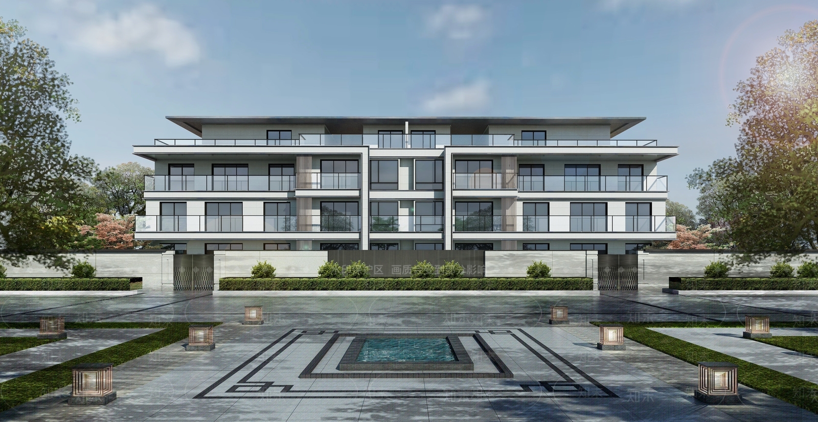 现代简约多层住宅SU模型下载【ID:1167239331】
