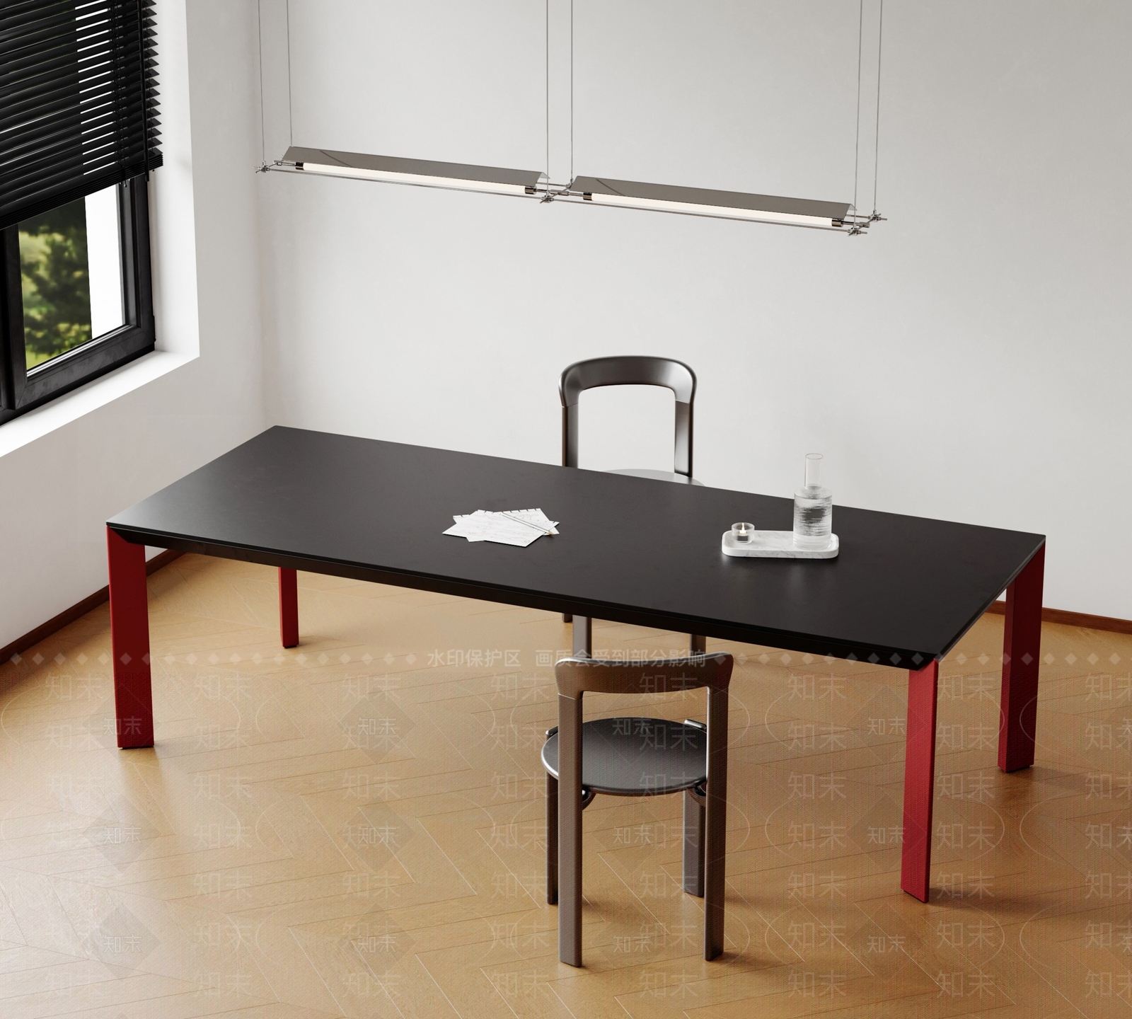 现代北欧餐桌椅3D模型下载【ID:1167239421】