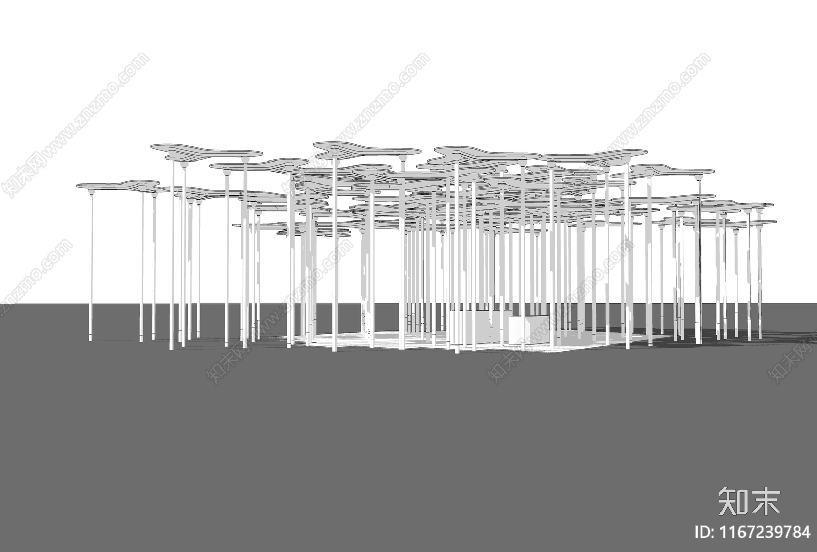 现代亭子SU模型下载【ID:1167239784】