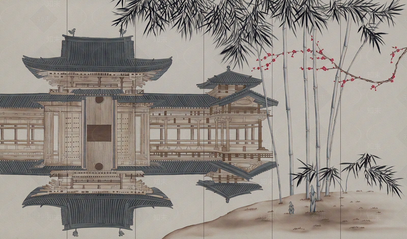 新中式壁画贴图下载【ID:1167241711】