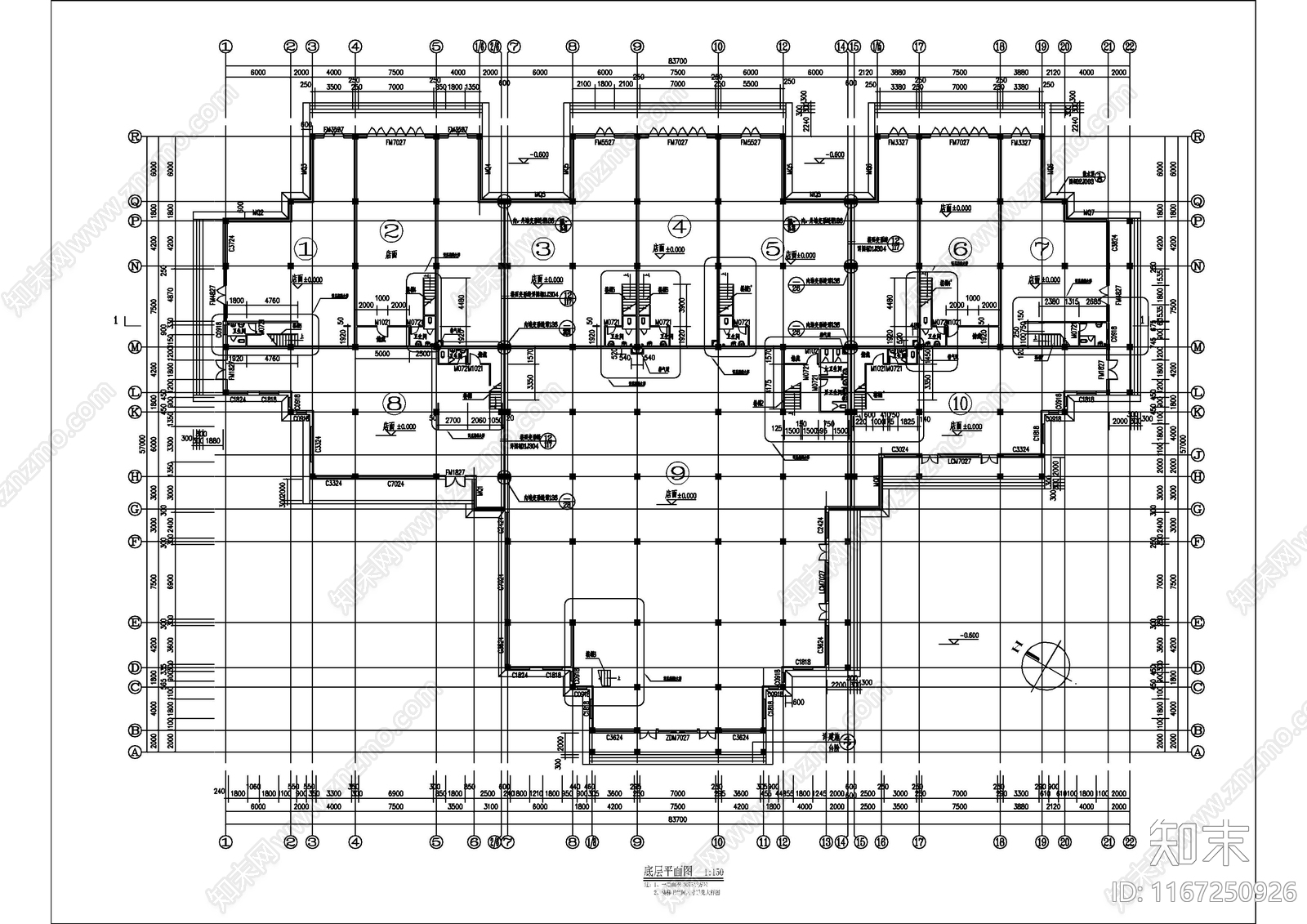 现代别墅建筑cad施工图下载【ID:1167250926】