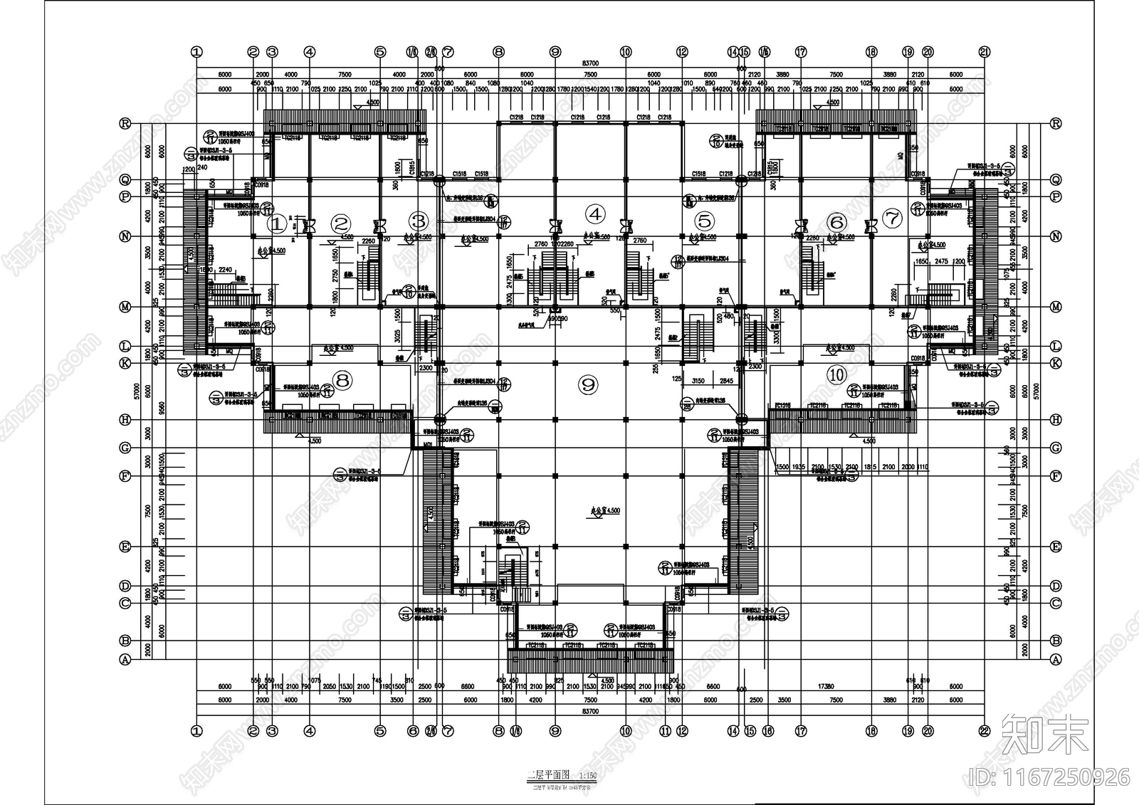 现代别墅建筑cad施工图下载【ID:1167250926】