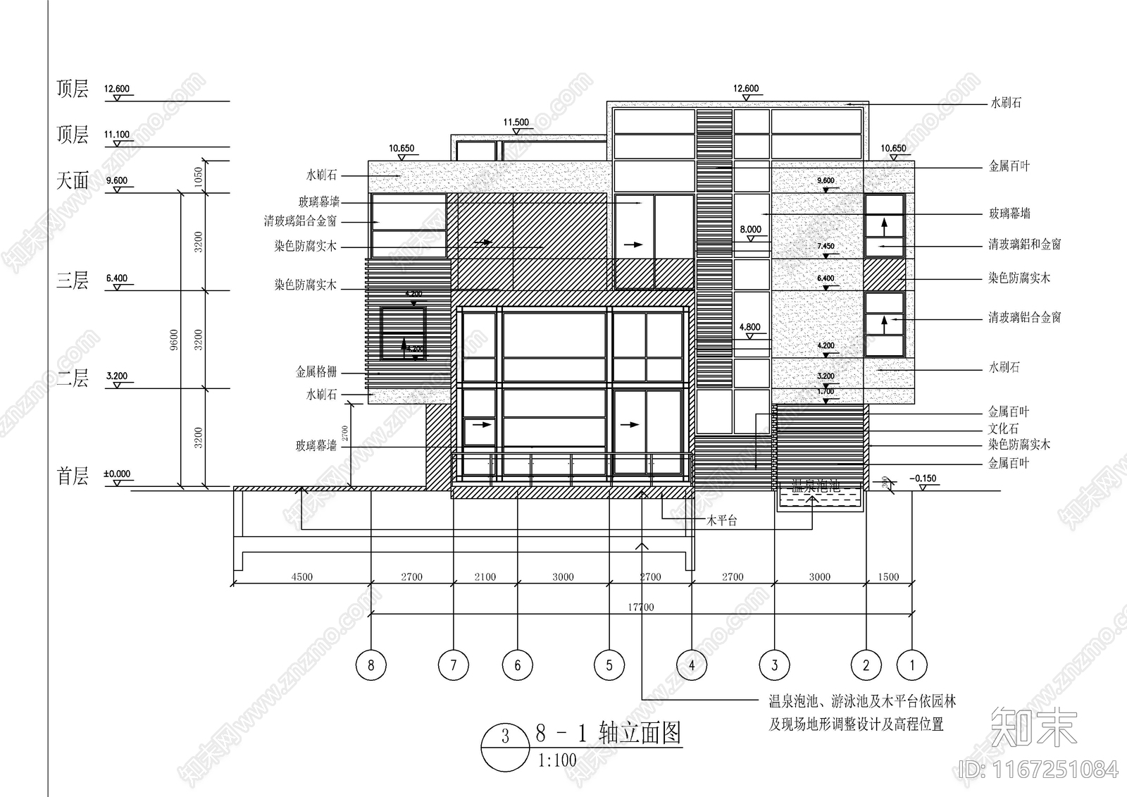 现代别墅建筑cad施工图下载【ID:1167251084】