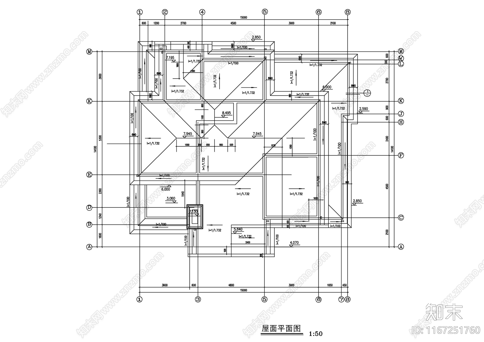 现代别墅建筑cad施工图下载【ID:1167251760】