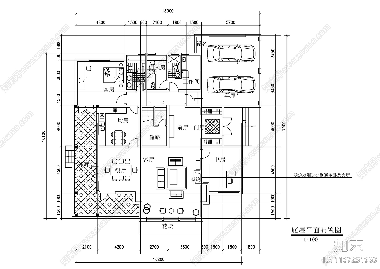 现代别墅建筑cad施工图下载【ID:1167251963】