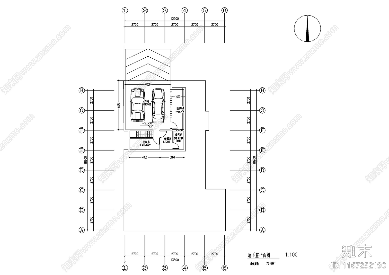 现代别墅建筑cad施工图下载【ID:1167252190】