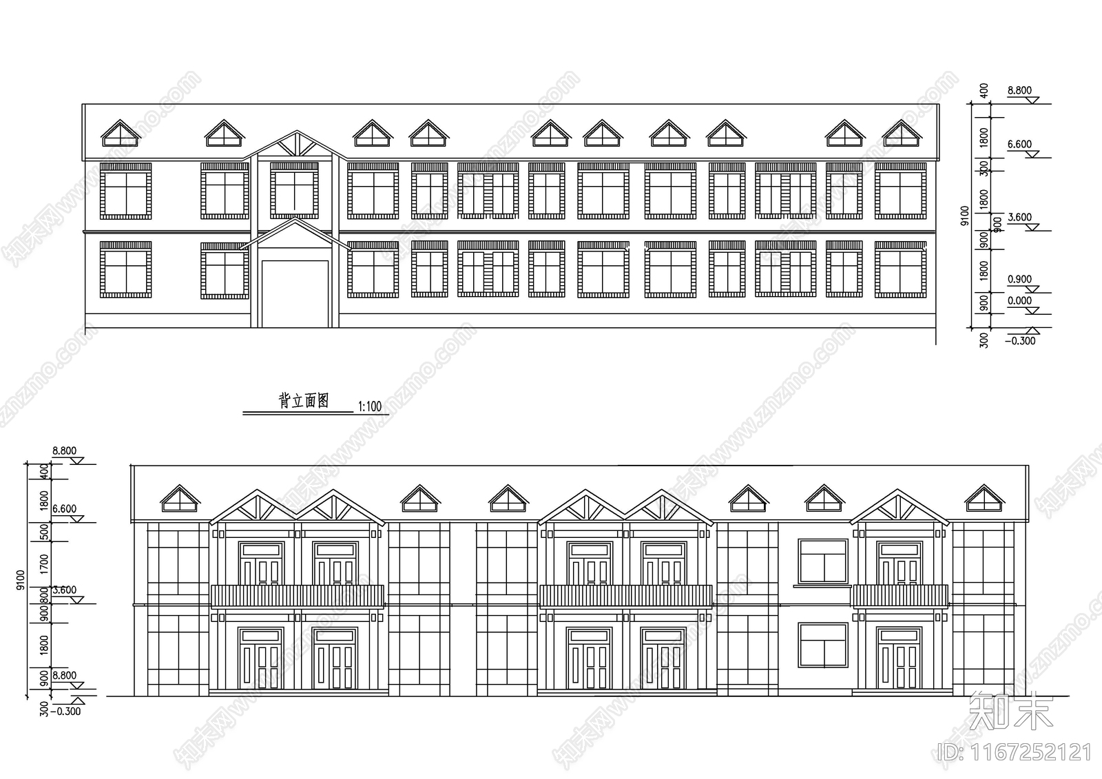 现代别墅建筑施工图下载【ID:1167252121】