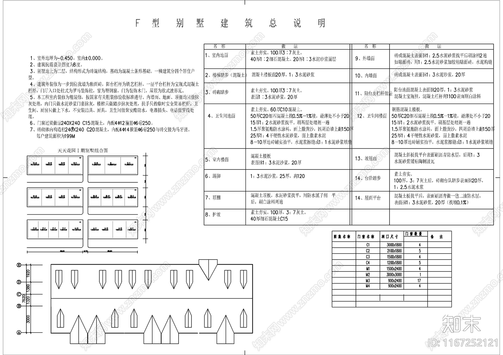 现代别墅建筑施工图下载【ID:1167252121】