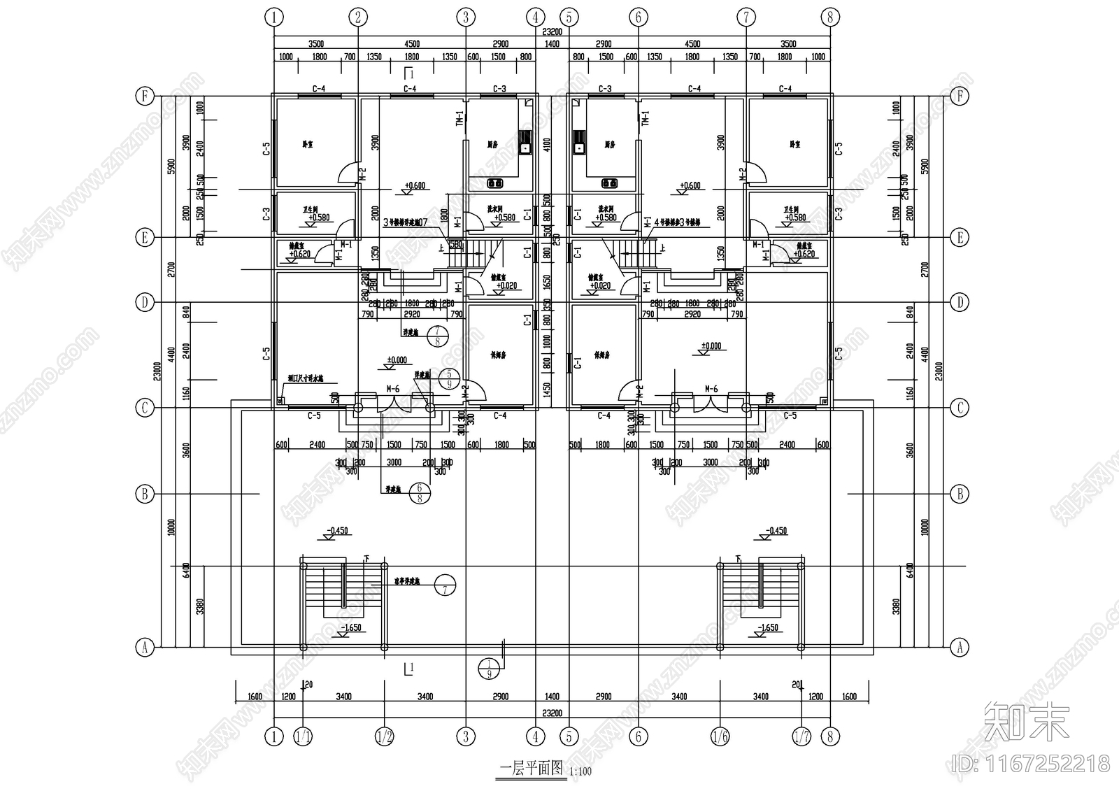 现代别墅建筑cad施工图下载【ID:1167252218】