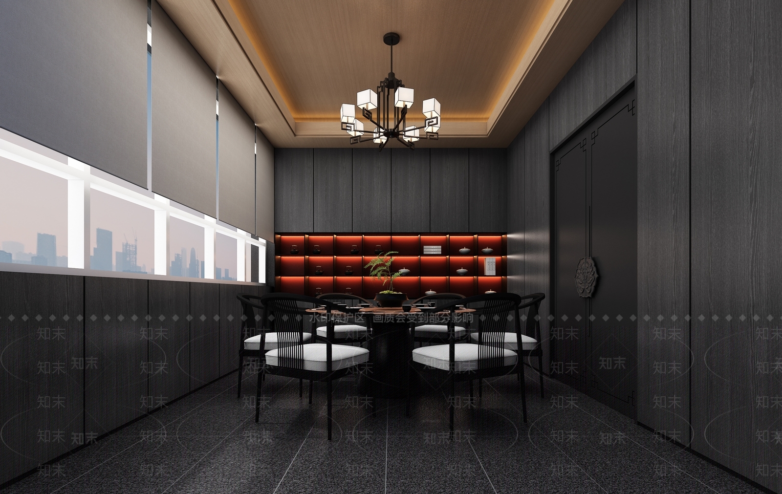 新中式中式包厢3D模型下载【ID:1167255312】