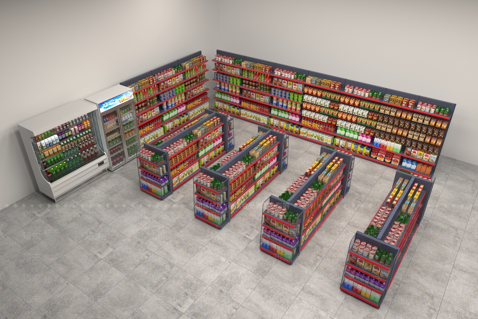 现代超市3D模型下载【ID:1167257249】