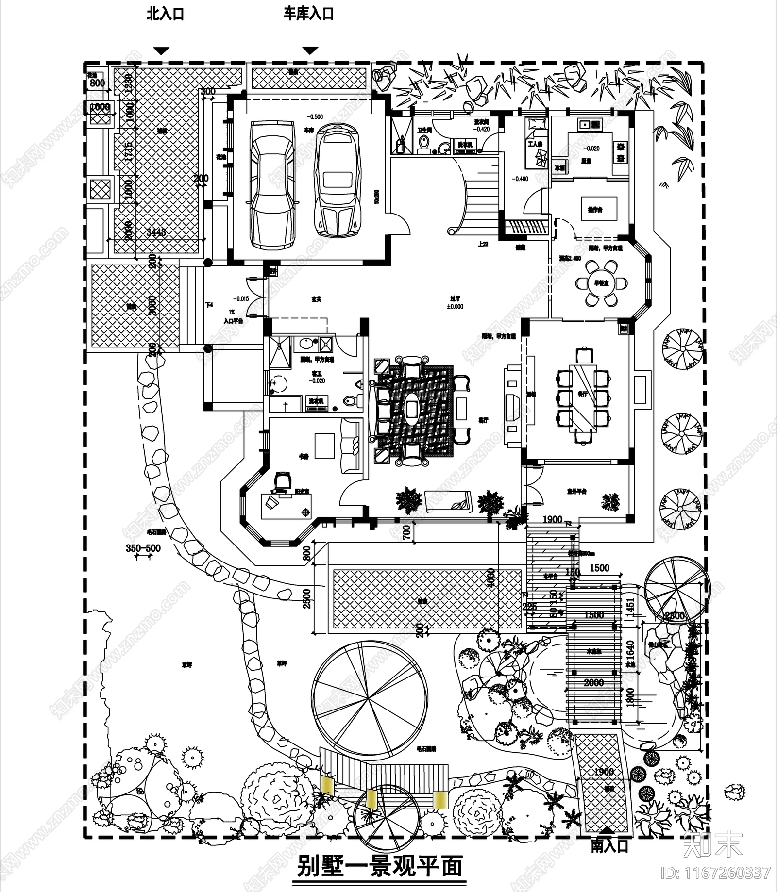 现代新中式庭院施工图下载【ID:1167260337】