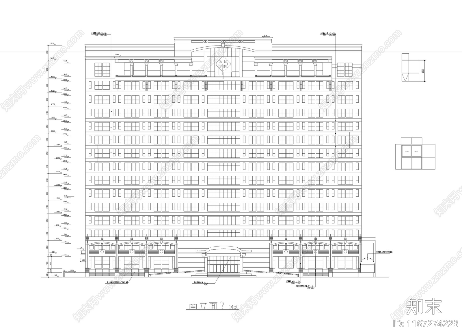 医院建筑cad施工图下载【ID:1167274223】