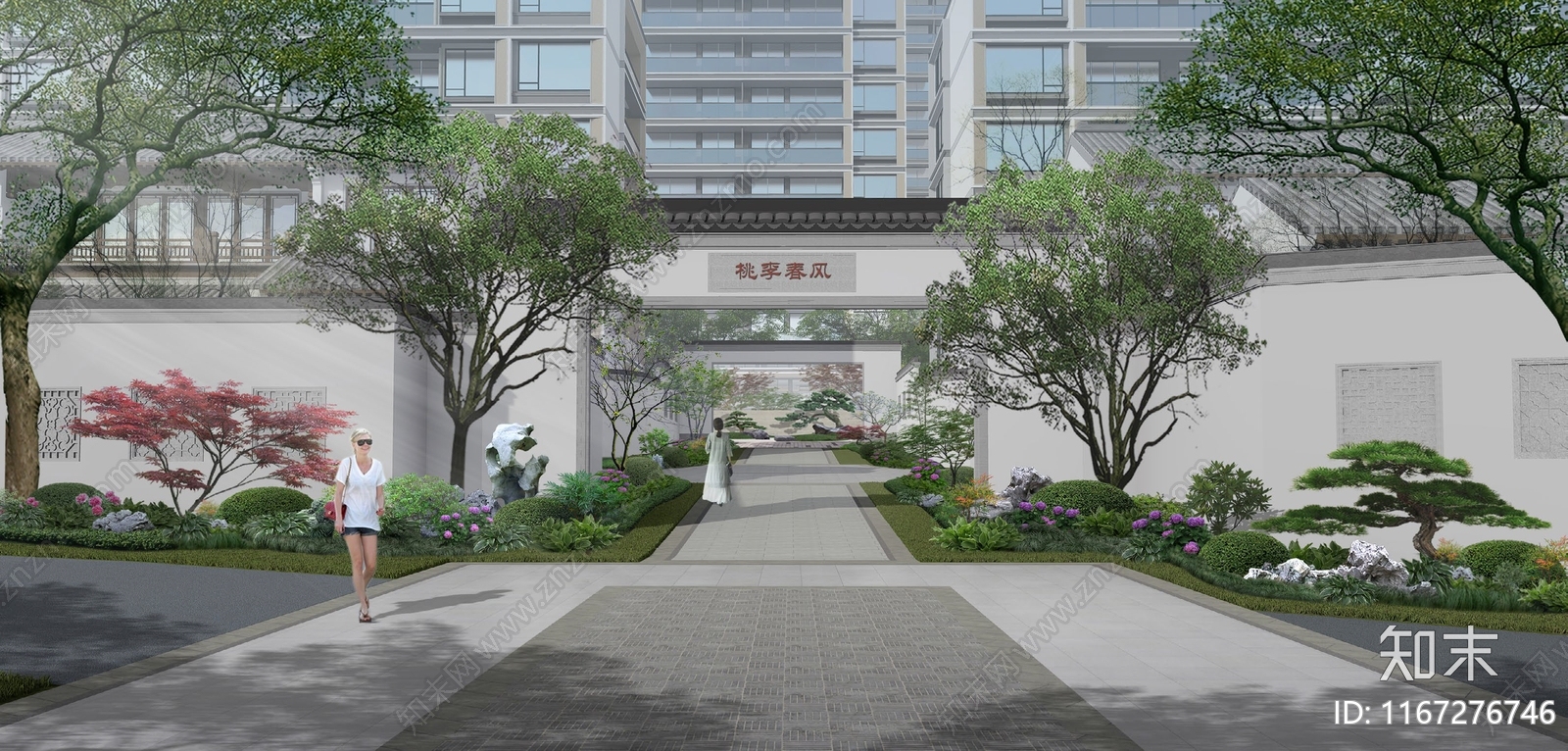 中式小区景观施工图下载【ID:1167276746】