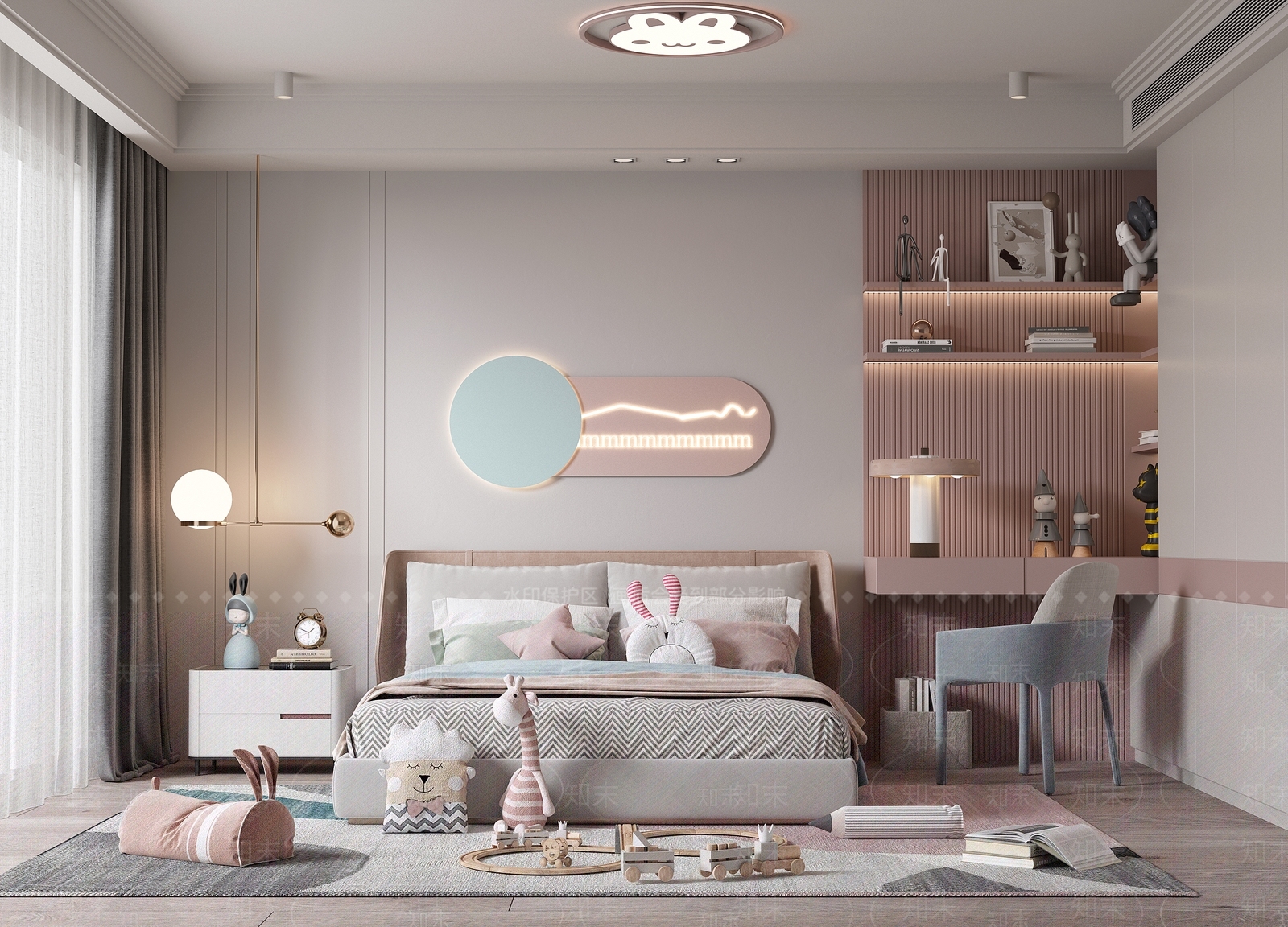 现代女孩房3D模型下载【ID:1167283485】