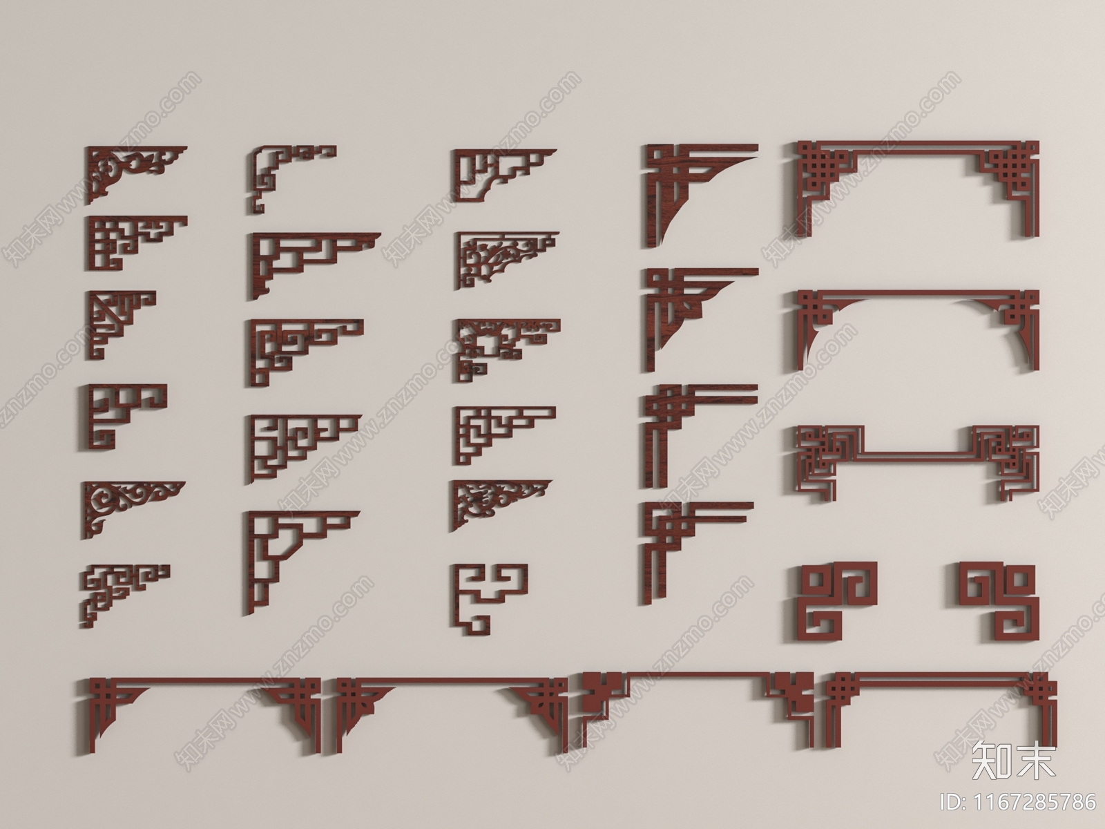 中式雕花3D模型下载【ID:1167285786】