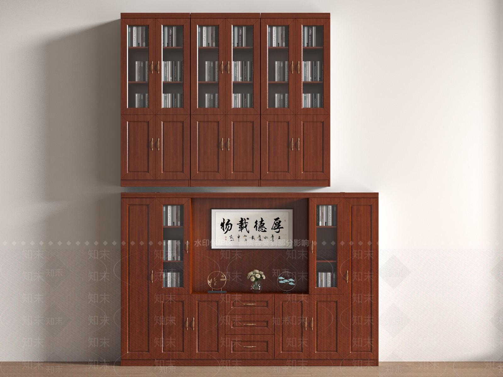 书柜SU模型精品下载_SketchUp模型_知末网