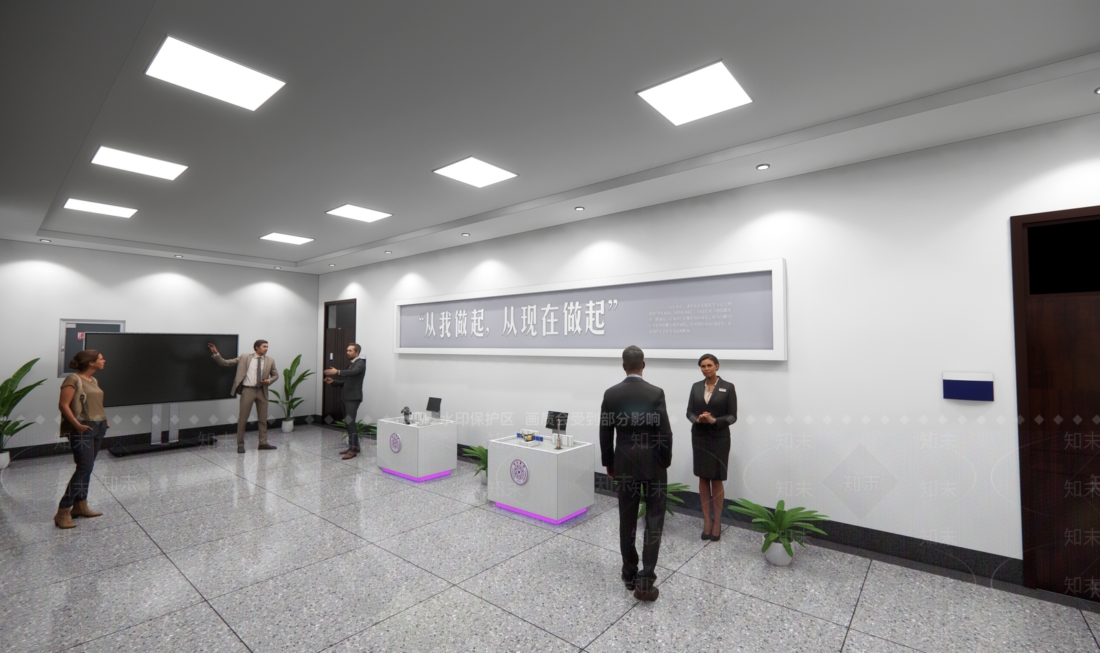 现代楼梯间SU模型下载【ID:1167288567】