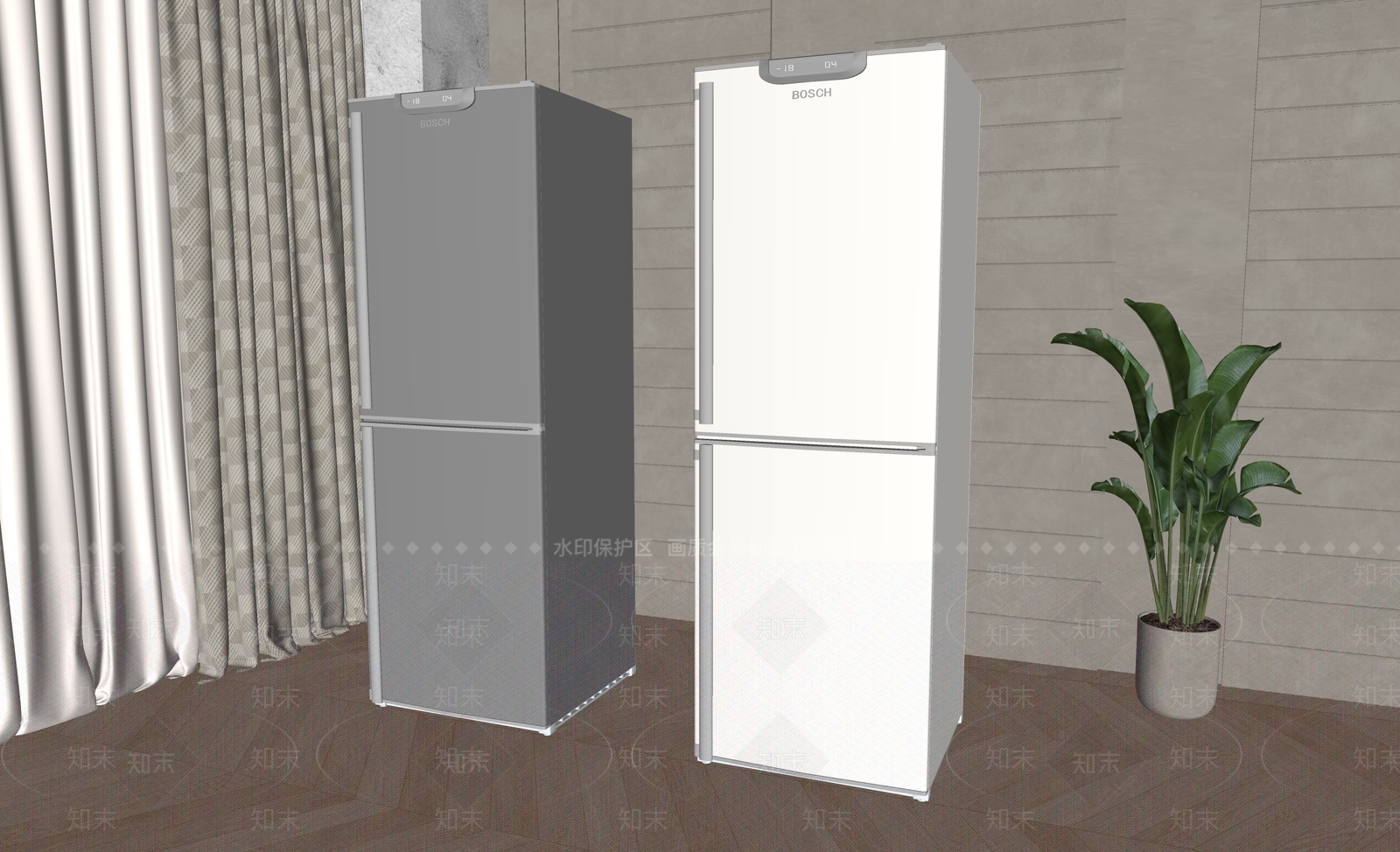 冰箱SU模型下载【ID:1167293836】