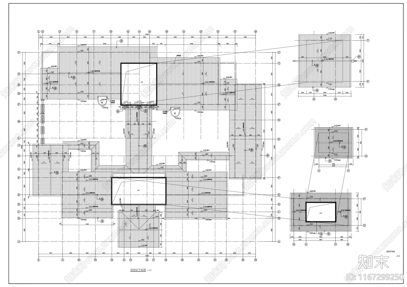 现代中式酒店建筑施工图下载【ID:1167299250】