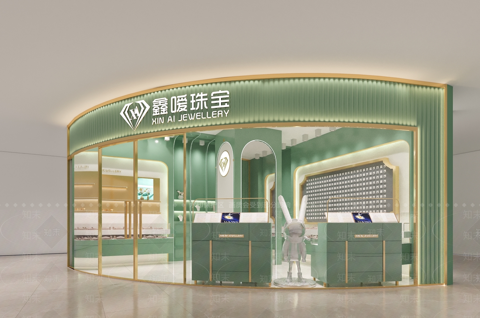 现代珠宝店3D模型下载【ID:1167301562】