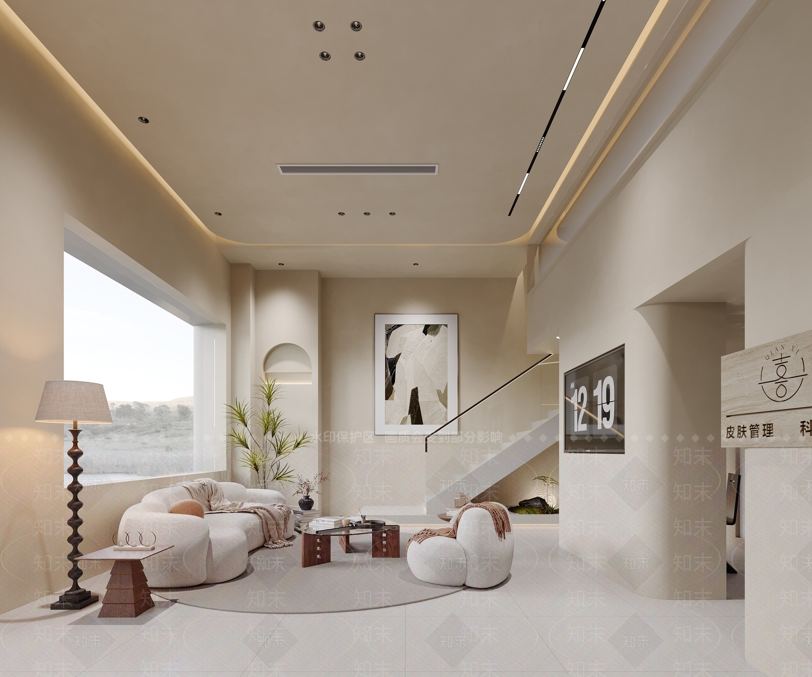 侘寂极简美容院3D模型下载【ID:1167305123】