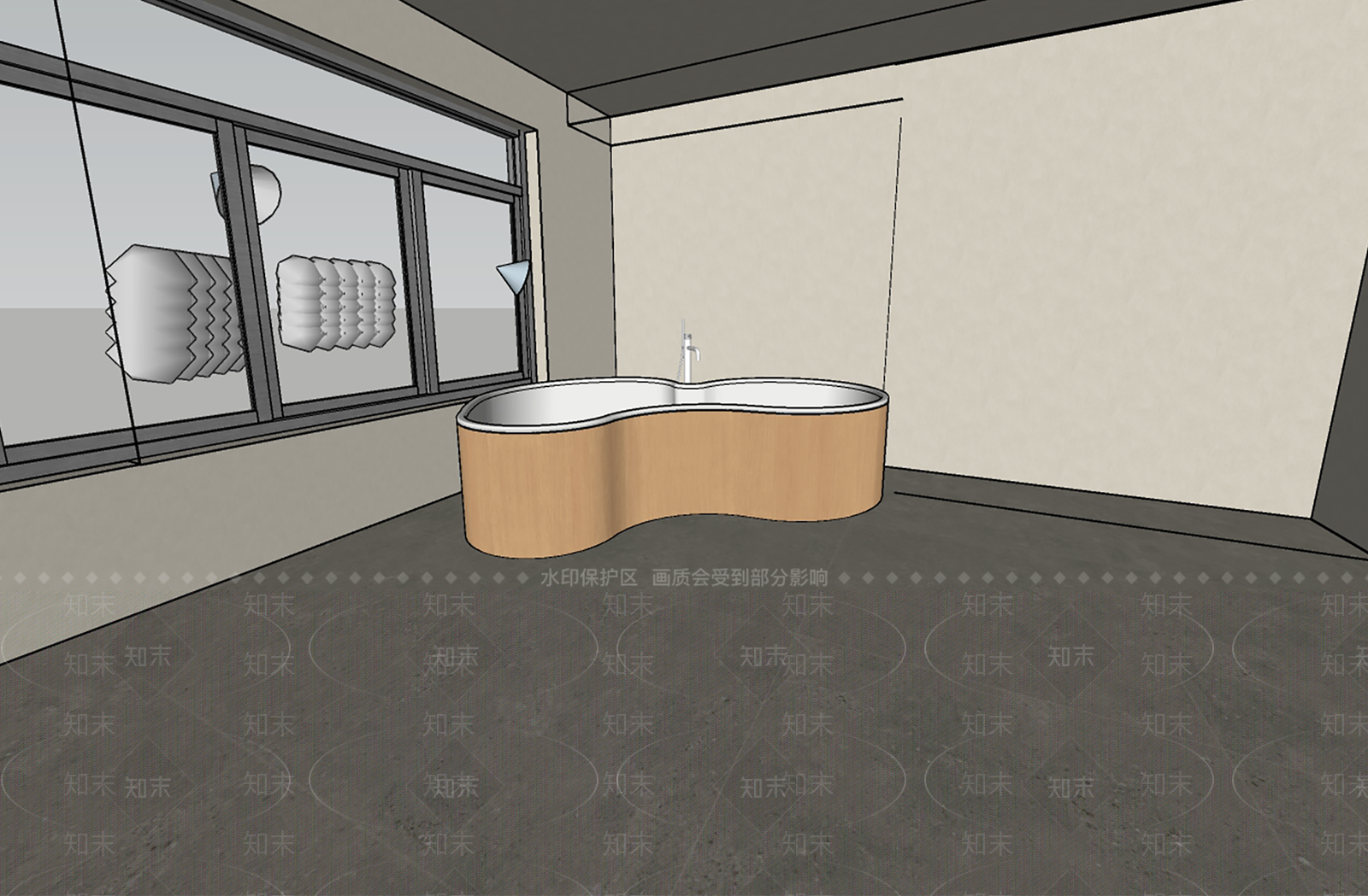 浴缸SU模型下载【ID:1167308158】
