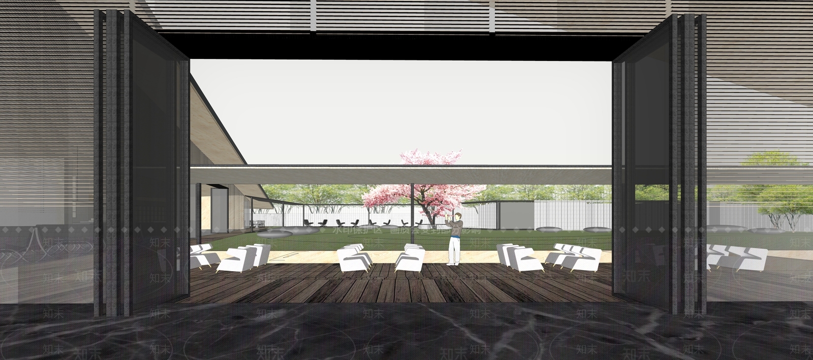 现代新中式其他文化场馆SU模型下载【ID:1167311313】